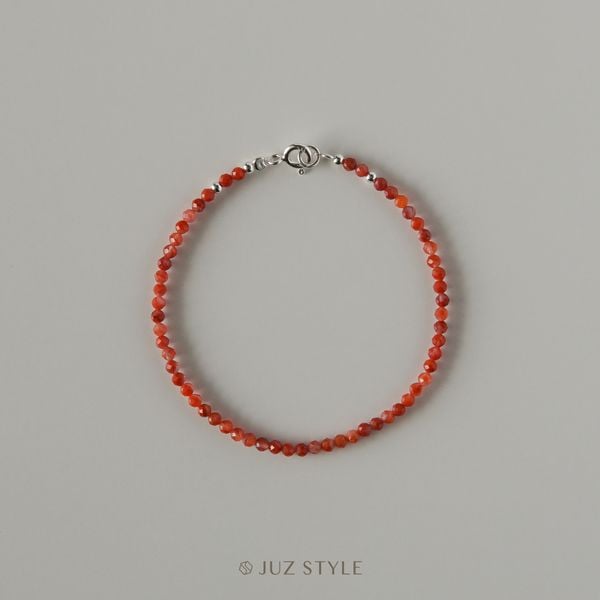  Vòng tay đá mã não nam hồng (South Red Agate) 2.3mm 