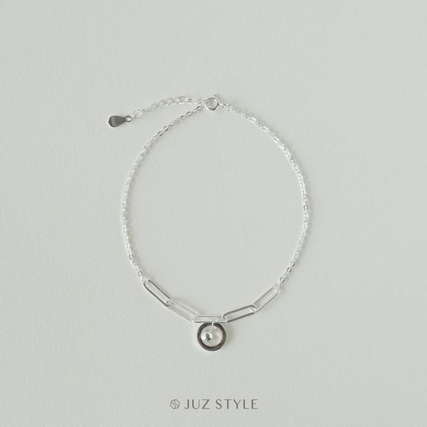  Lắc chân bạc Circle & Ball 