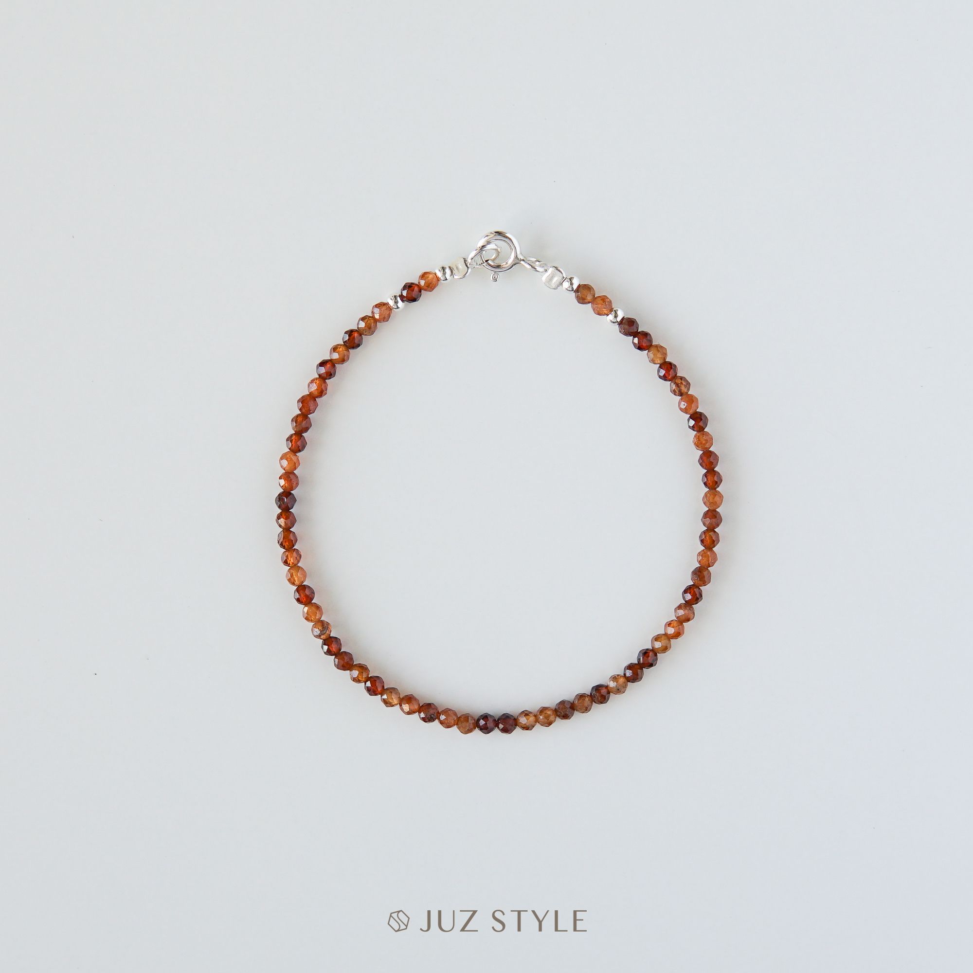  Vòng tay đá Garnet Hessonite 2.4mm 