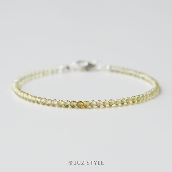  Vòng tay đá Green-Yellow Garnet 2.5mm 