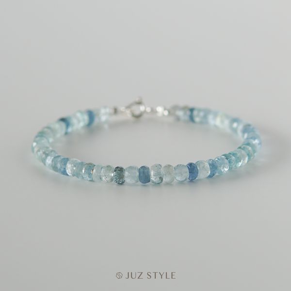  Vòng tay đá Aquamarine 4.2mm ~ 4.6mm 