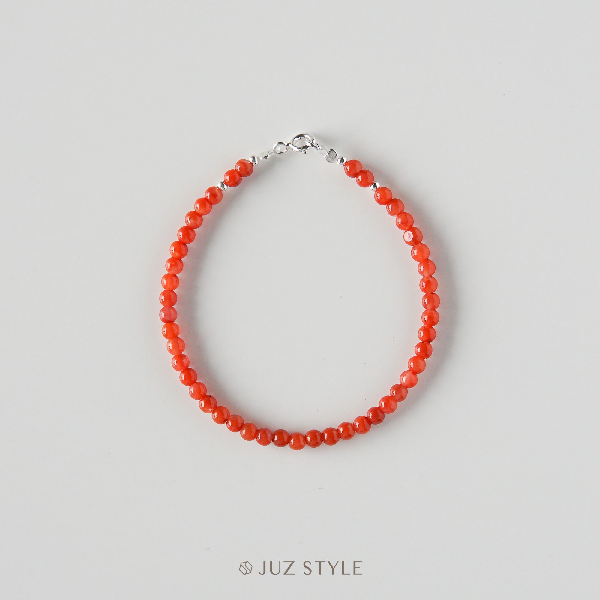 Vòng tay đá South red agate 3.5mm ~ 3.8mm 