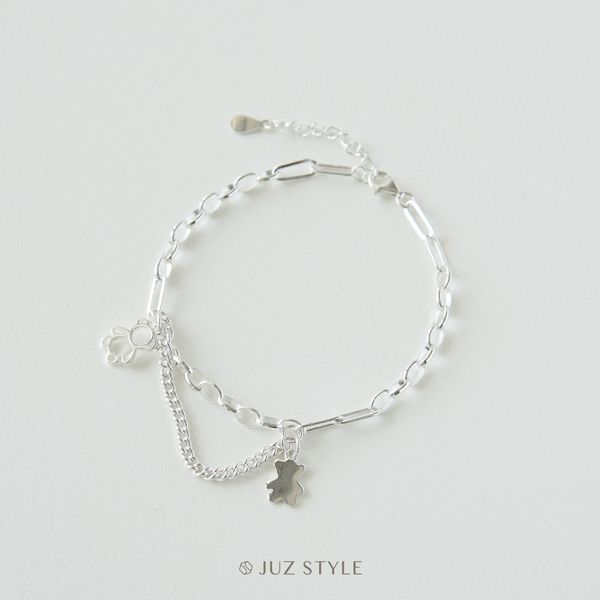  Lắc tay bạc Bear charms 