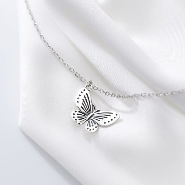  Dây chuyền bạc Vintage butterfly 