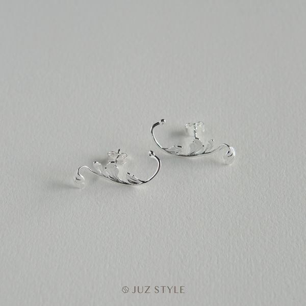  Bông tai bạc Acanthus 