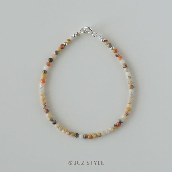  Vòng tay đá Happy Lace Agate 2.5mm 