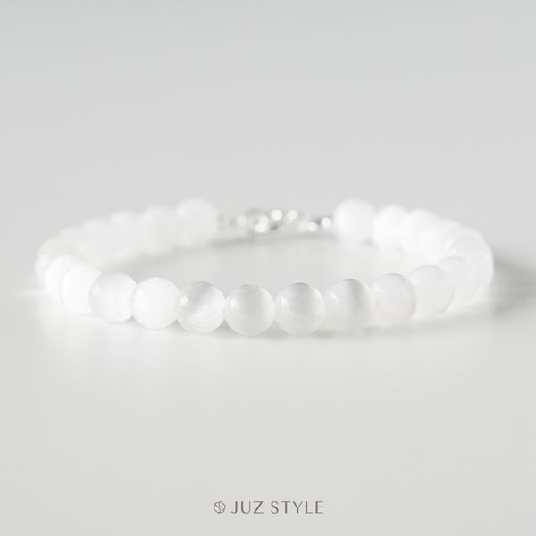  Vòng tay đá Selenite 6.3mm 
