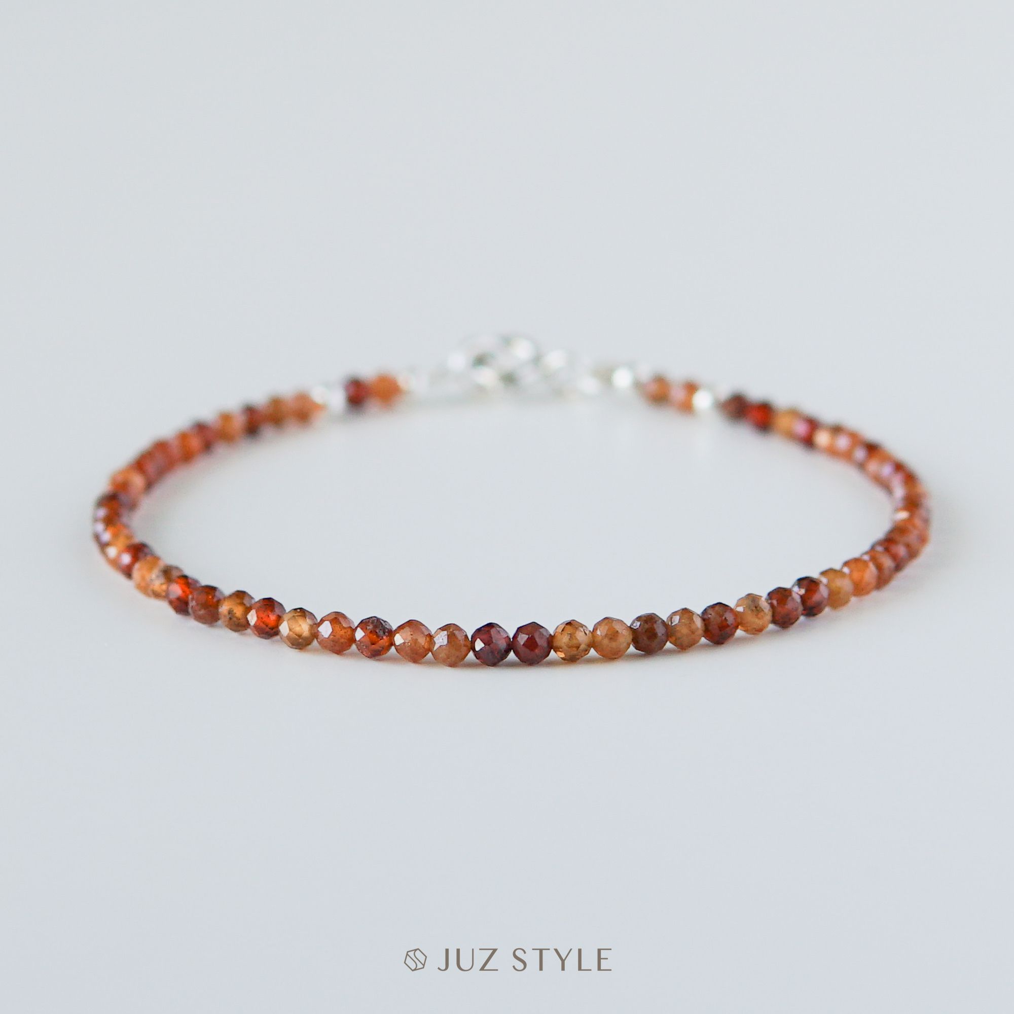  Vòng tay đá Garnet Hessonite 2.4mm 