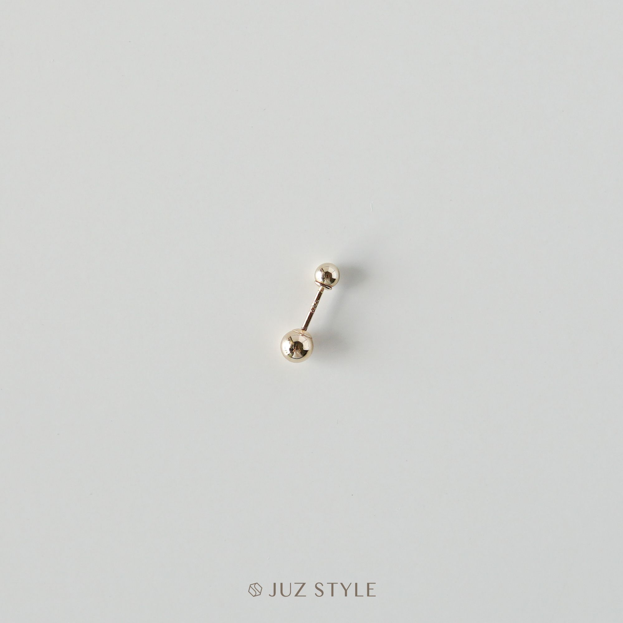  Bông tai vàng 14K Ball ballstud 