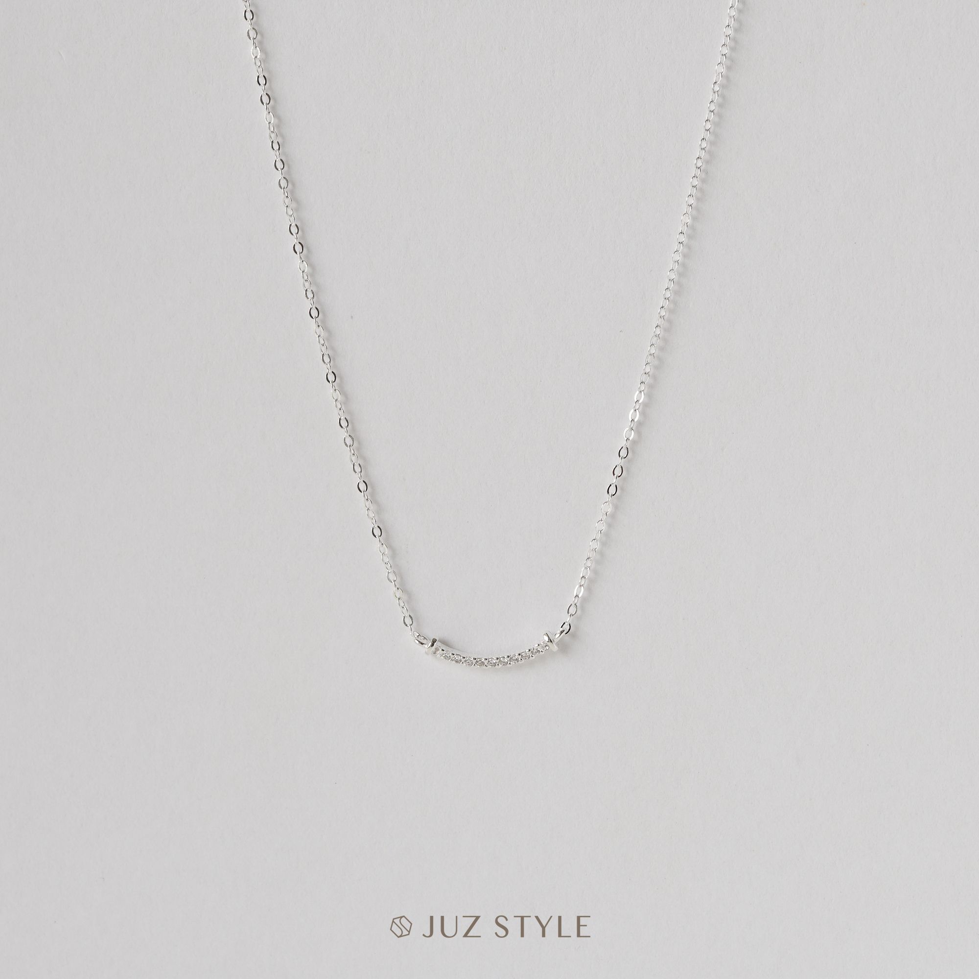  Dây chuyền bạc Smiley CZ 