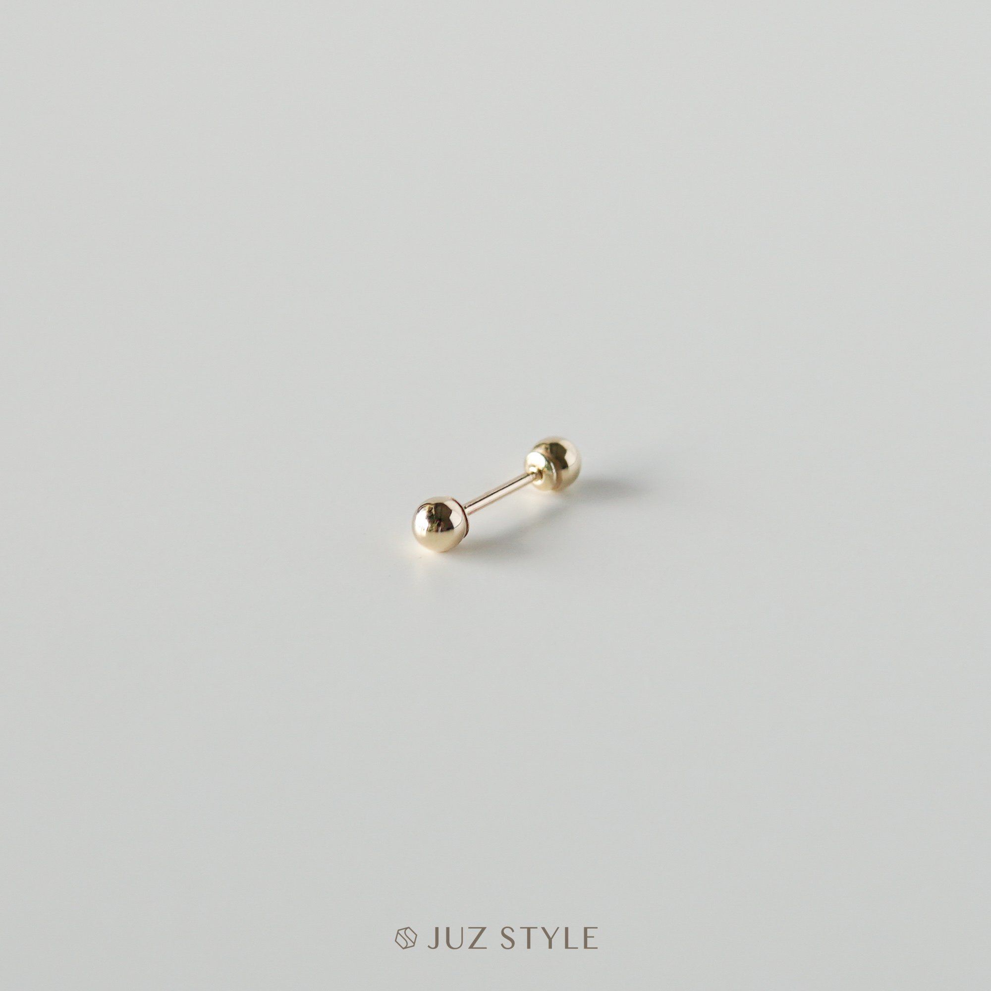  Bông tai vàng 14K Ball ballstud 