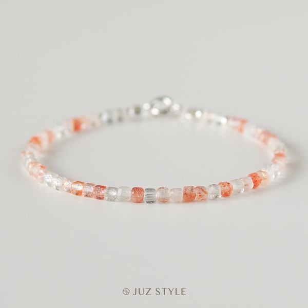  Vòng tay đá sunstone Arusha cube 2.5mm 