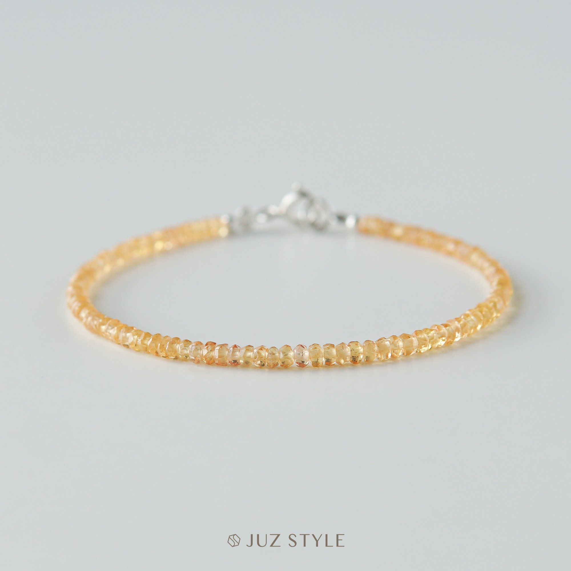  Vòng tay đá Sapphire vàng 2.3-2.5mm (16cm) 