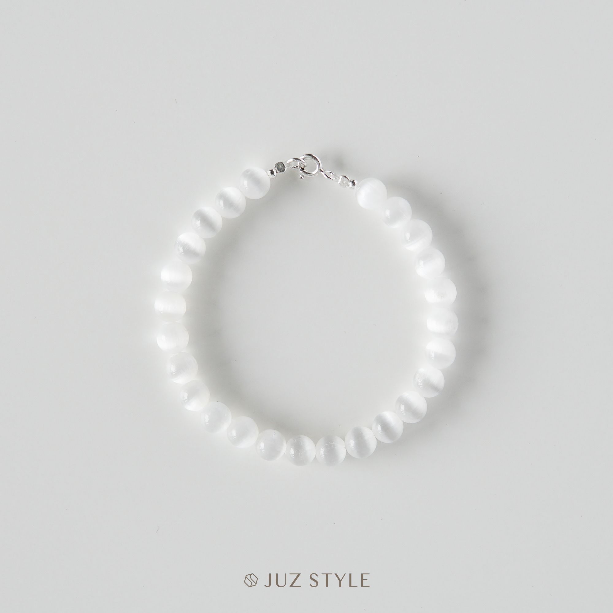  Vòng tay đá Selenite 6.3mm 
