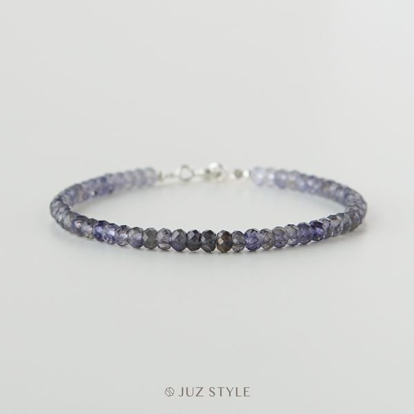  Vòng tay đá Ombré Iolite 3.7mm x 2.4mm 