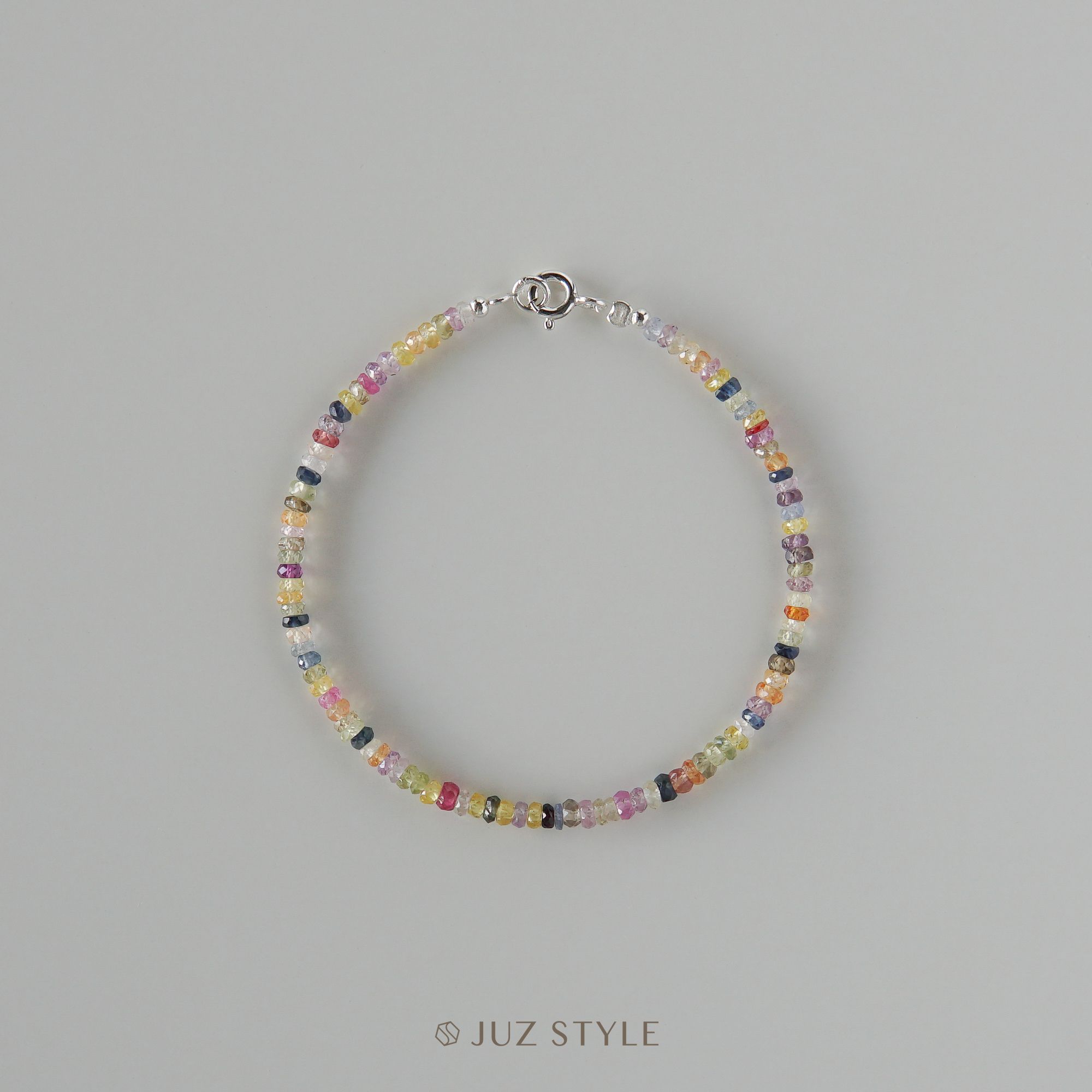  Vòng tay đá fancy sapphire 2.6mm 