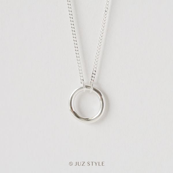  Dây chuyền bạc Circle choker 