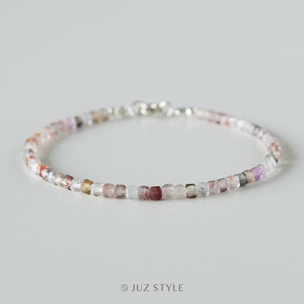  Vòng tay đá Auralite 23 Cacoxenite cube 2,2mm 