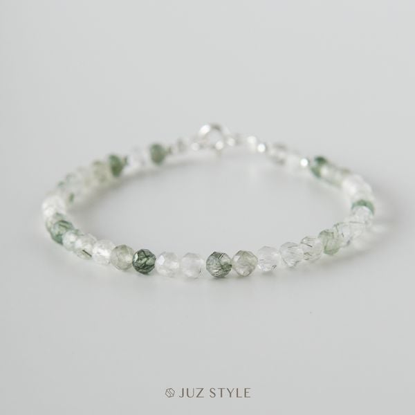  Vòng tay đá Green rutilated quartz 3.8-4.0mm 