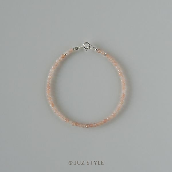  Vòng tay đá Peach Moonstone 2.6mm 