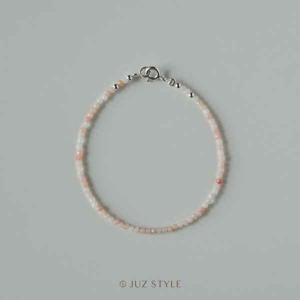  Vòng tay đá Opal hồng 2mm 