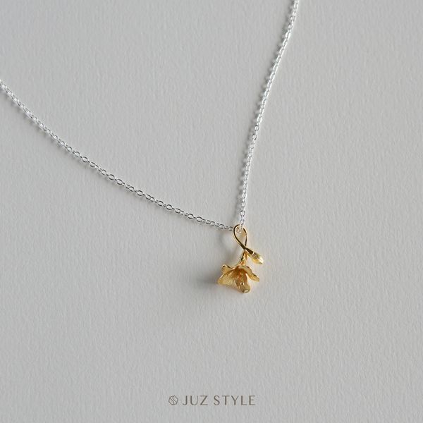  Mặt dây chuyền bạc Freesia (vàng) 