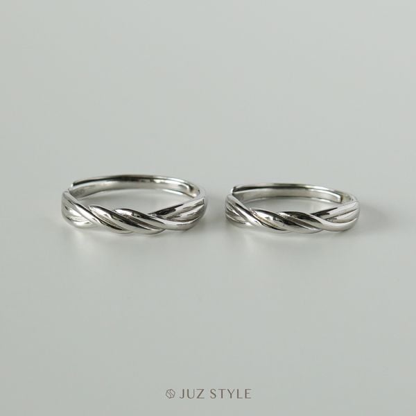  Nhẫn bạc cặp Twisted 