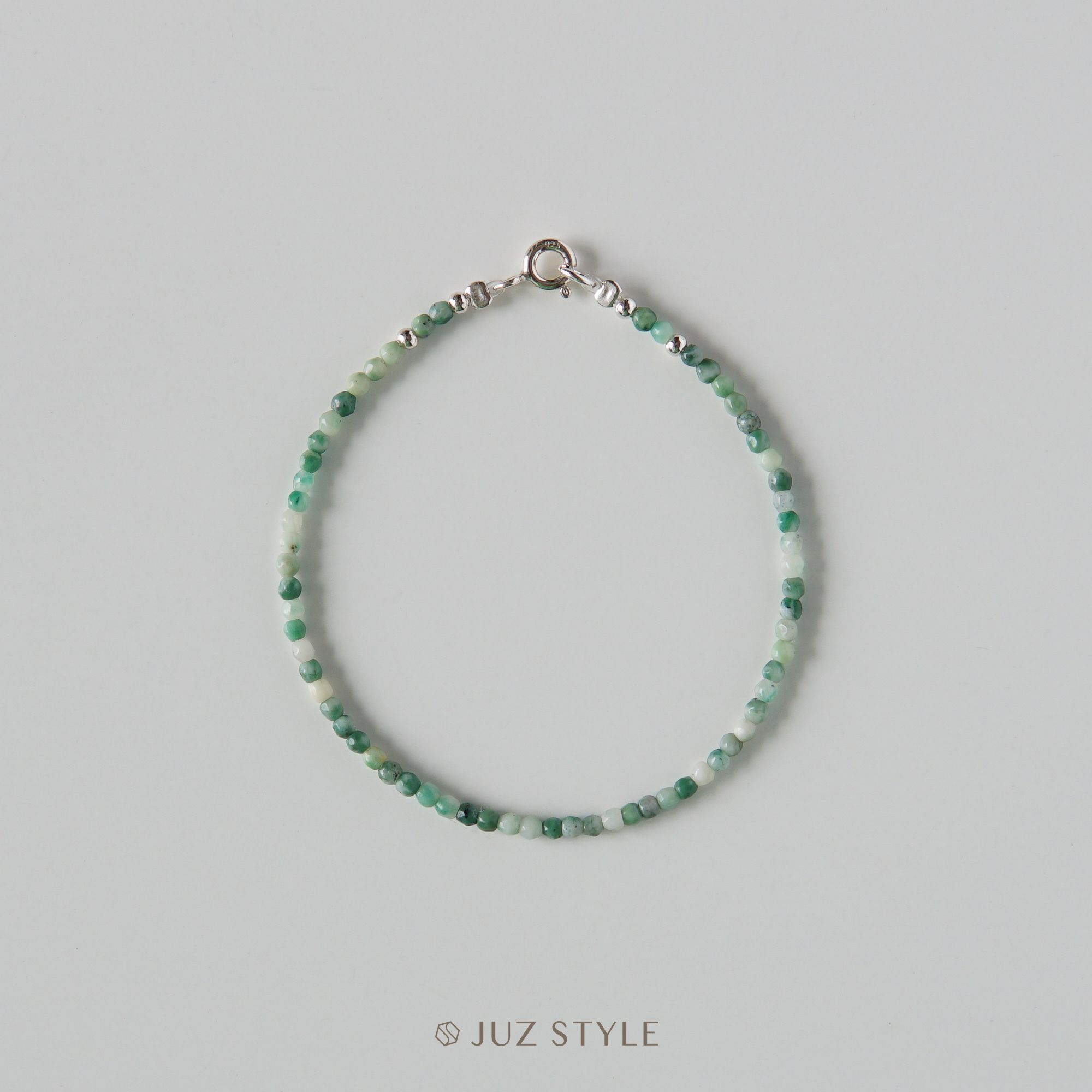  Vòng tay đá Qinghai Jade 2mm 