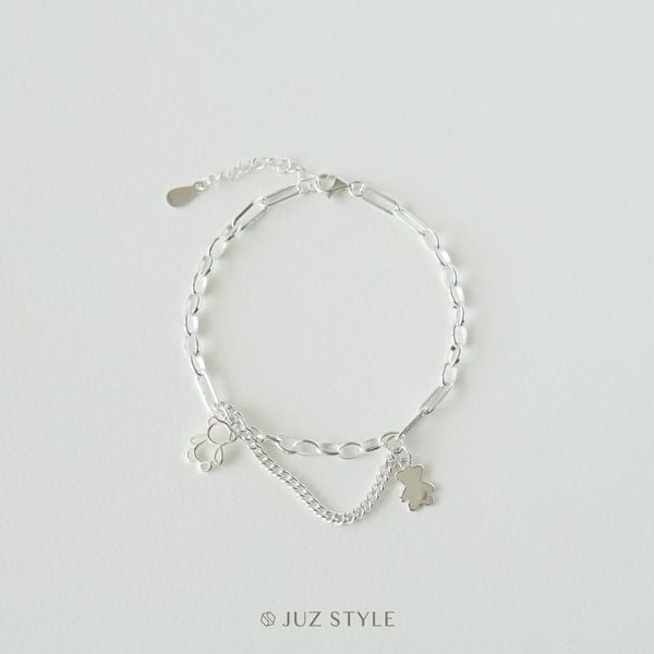  Lắc tay bạc Bear charms 