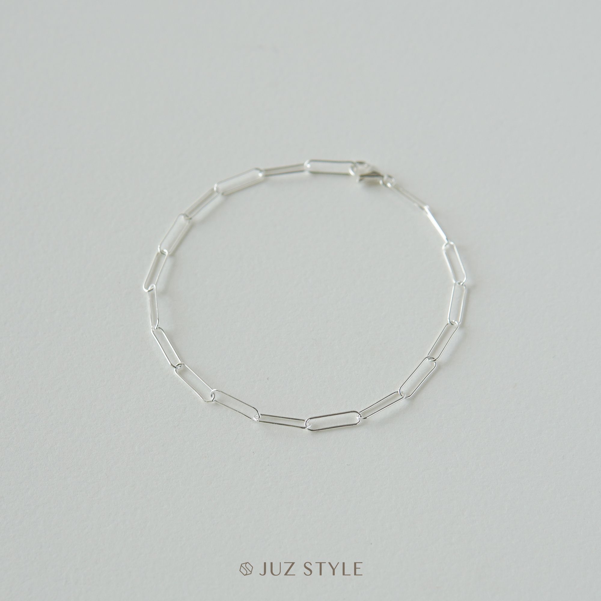  Lắc tay bạc slim oval chain 