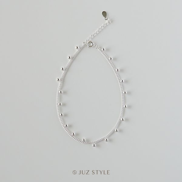  Lắc chân bạc Dotty curb chain 