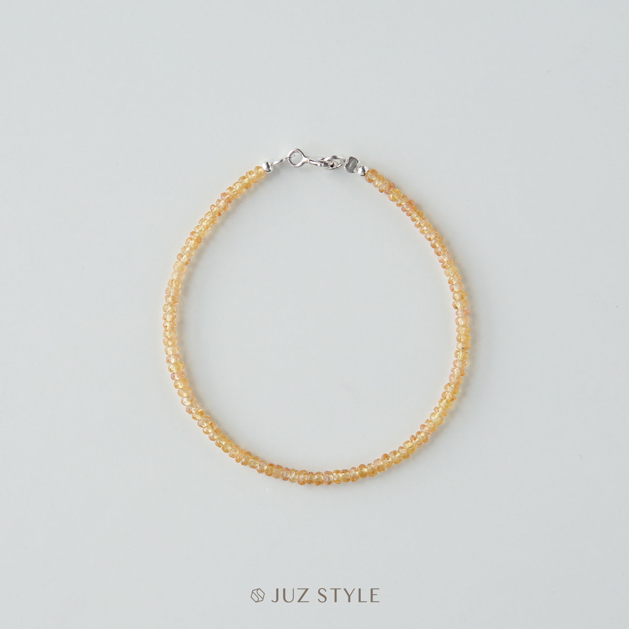  Vòng tay đá Sapphire vàng 2.3-2.5mm (16cm) 