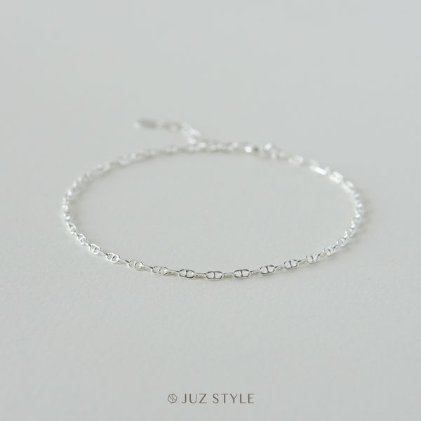  Lắc chân bạc button chain 