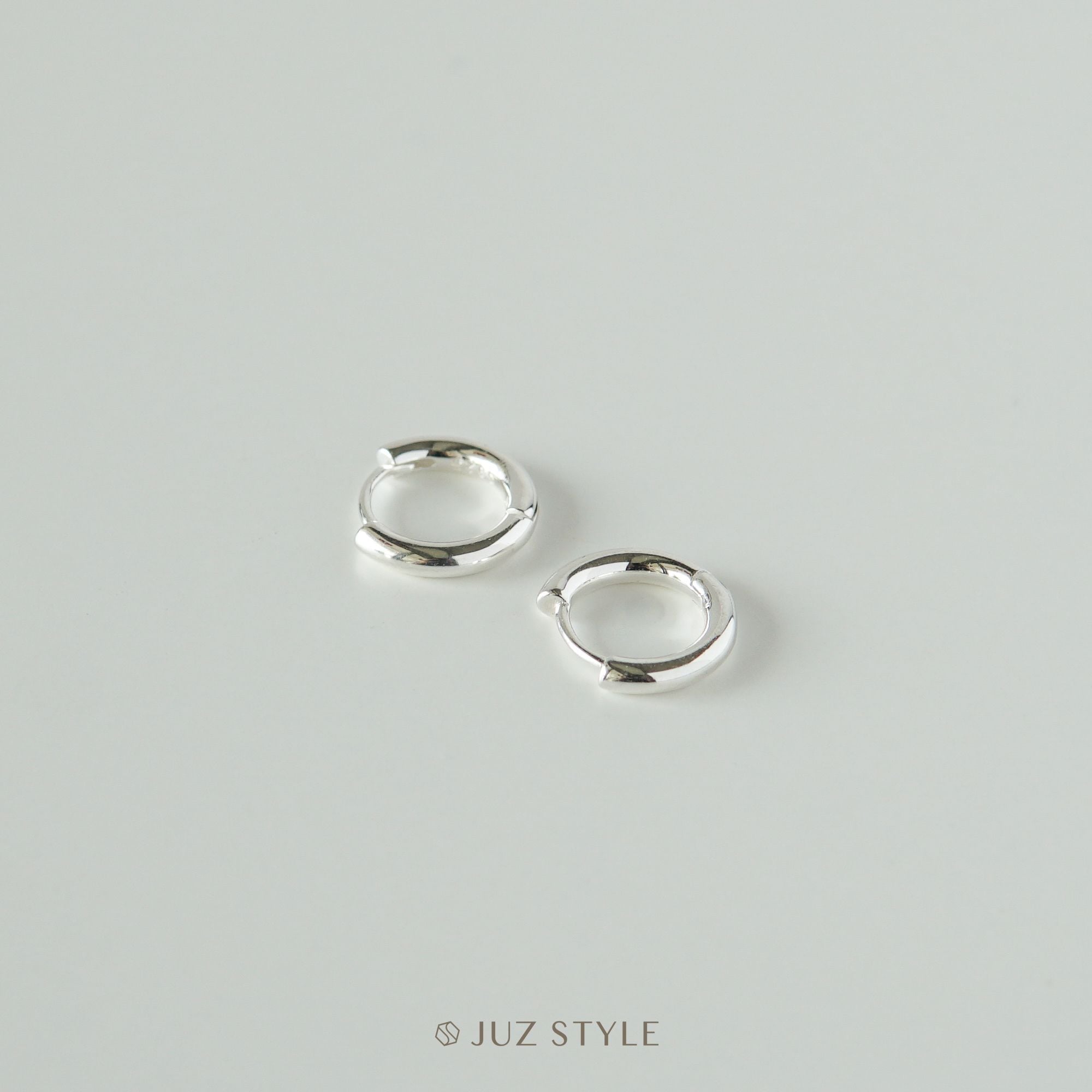  Bông tai bạc Bold hoop 