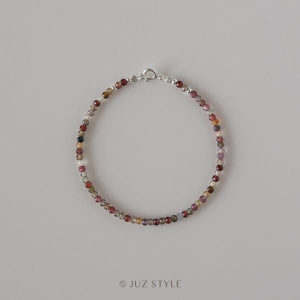  Vòng tay đá Garnet nhiều màu 2.6x2mm 