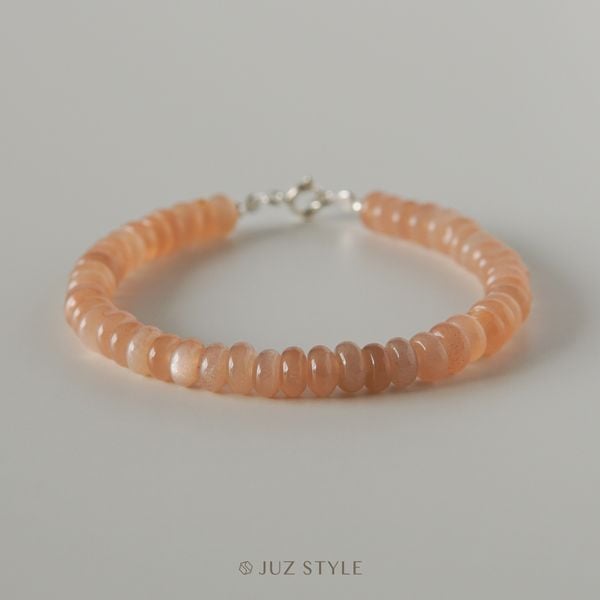  Vòng tay đá Moonstone cam (Sunstone) 5x3mm 