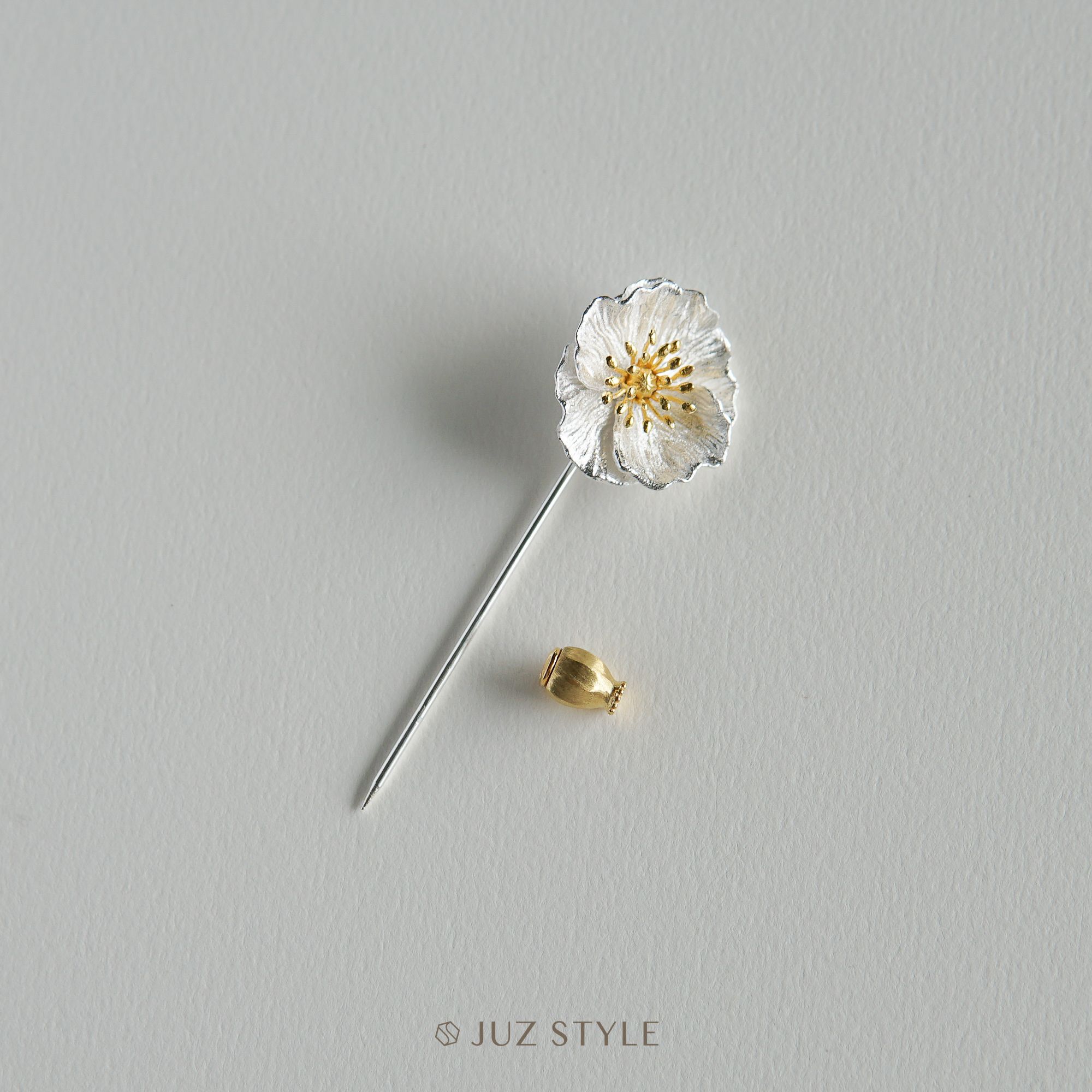  Cài bạc Poppy 