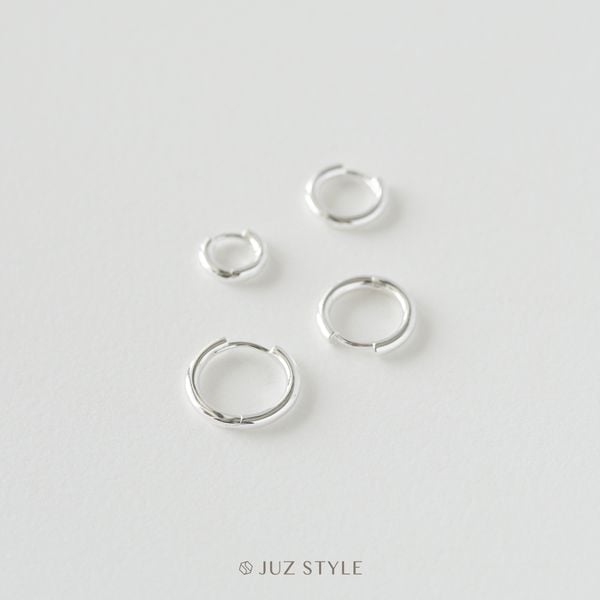  Bông tai bạc Bold hoop 