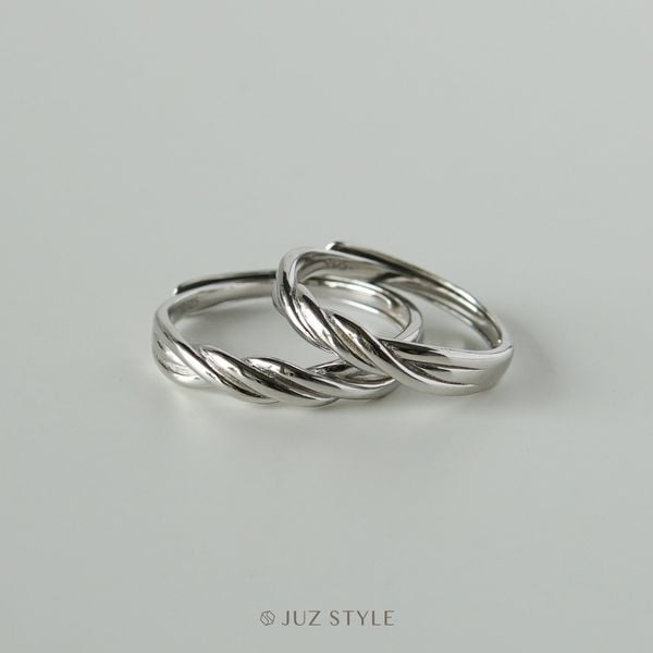  Nhẫn bạc cặp Twisted 