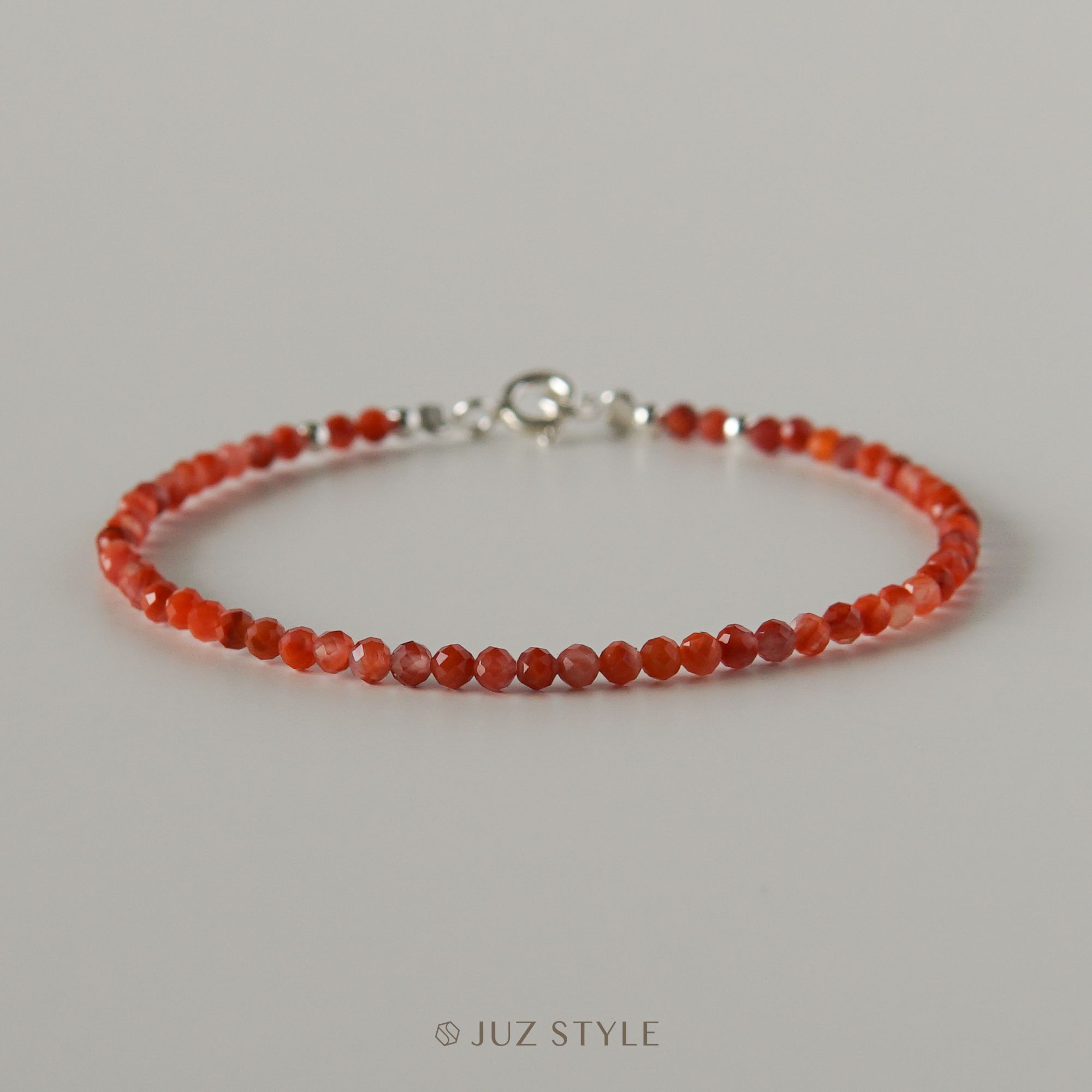  Vòng tay đá mã não nam hồng (South Red Agate) 2.3mm 