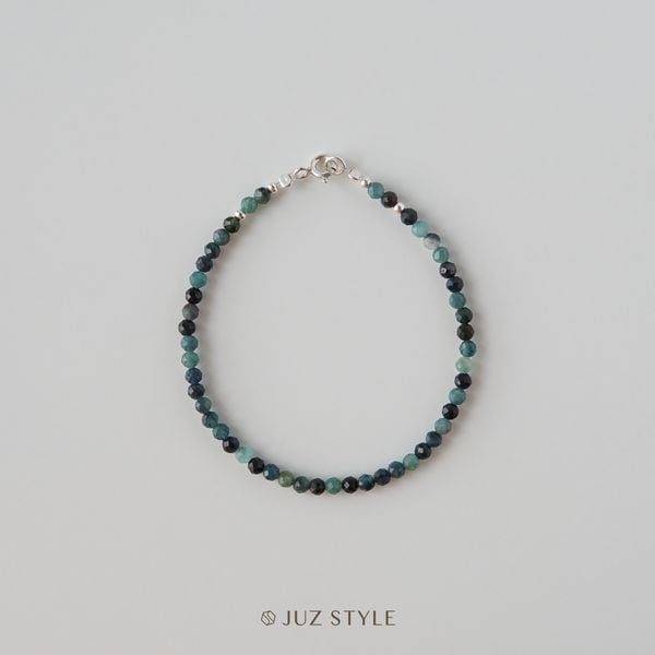  Vòng tay đá Paraiba Blue Tourmaline 3mm 