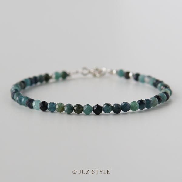  Vòng tay đá Paraiba Blue Tourmaline 3mm 