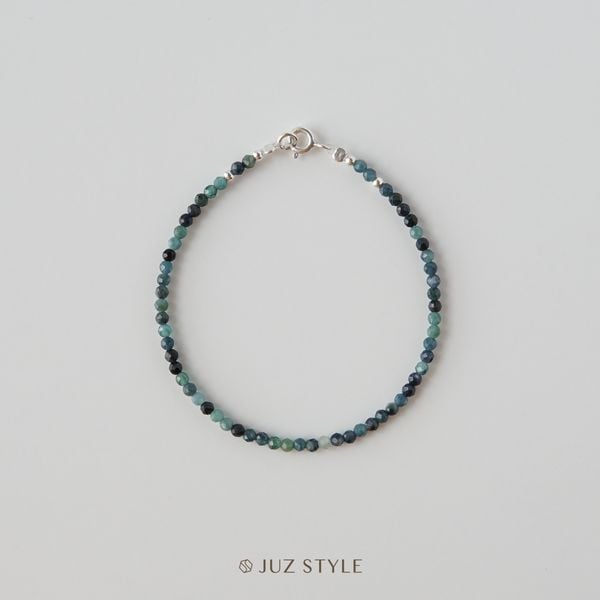  Vòng tay đá Paraiba Blue Tourmaline 2.5mm 