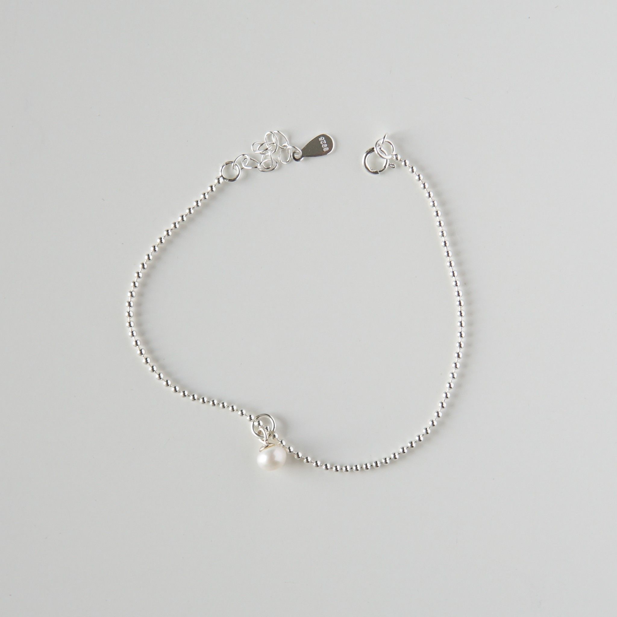  Lắc tay bạc The pearl ball chain 