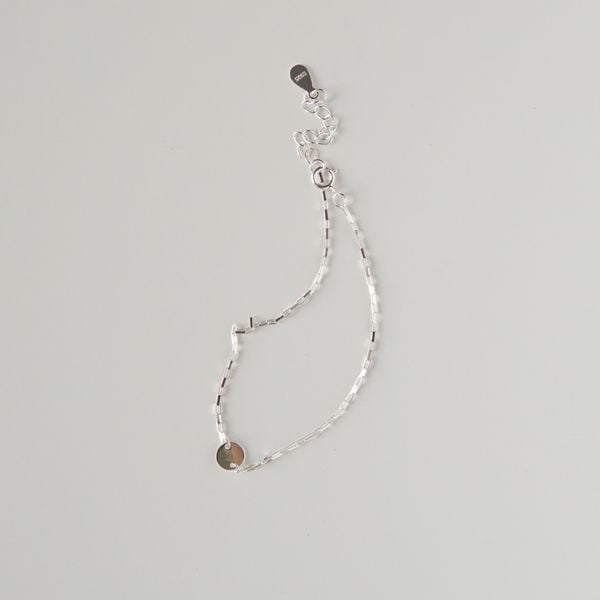  Lắc tay bạc Tiny round tag 