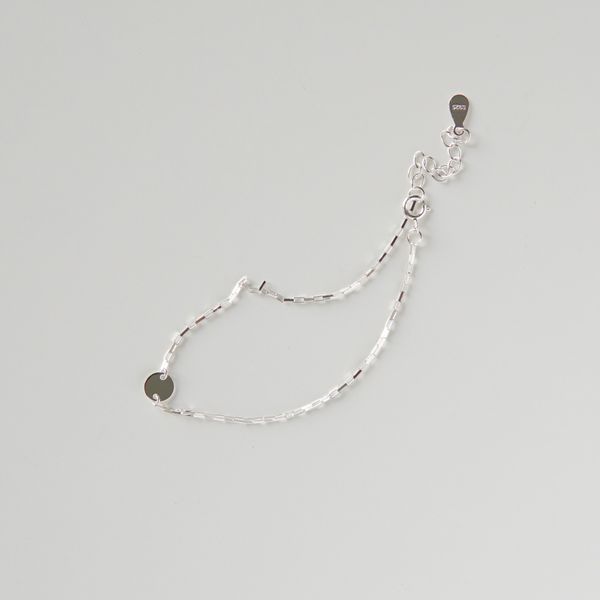  Lắc tay bạc Tiny round tag 