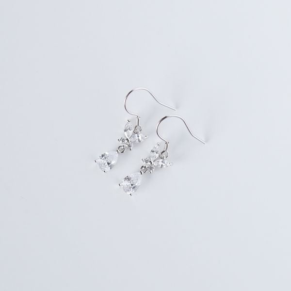  Bông tai bạc Butterfly CZ 