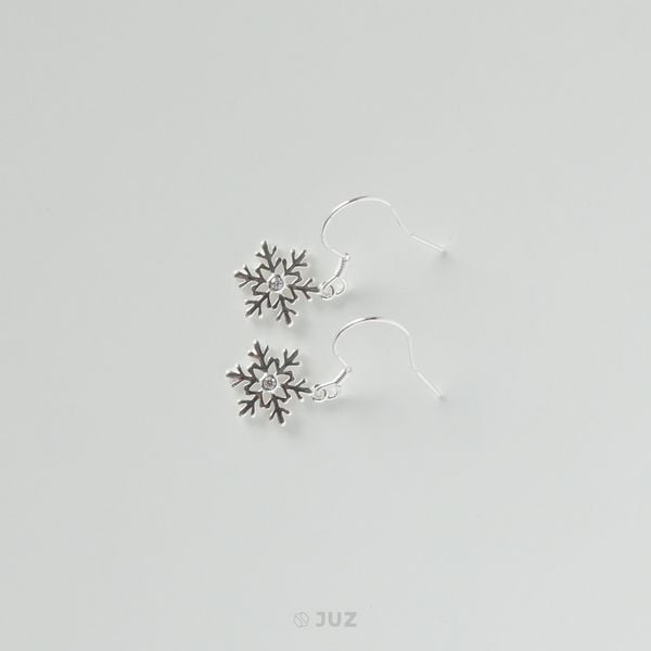  Bông tai bạc Snowflake CZ 