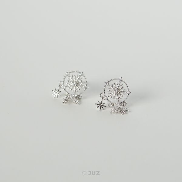 Bông tai bạc Snowflake catcher 