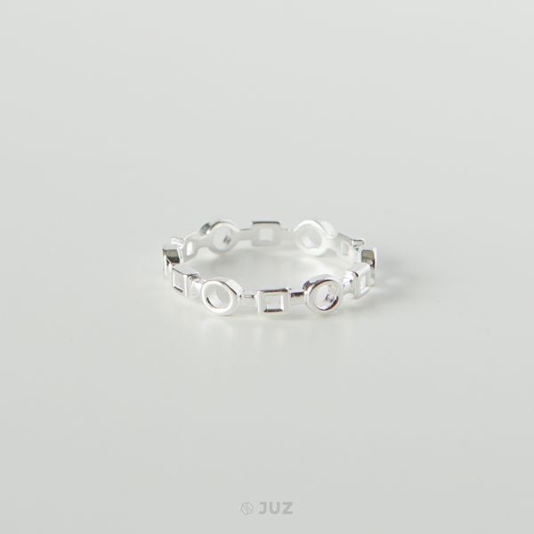  Nhẫn bạc Square & Circle 